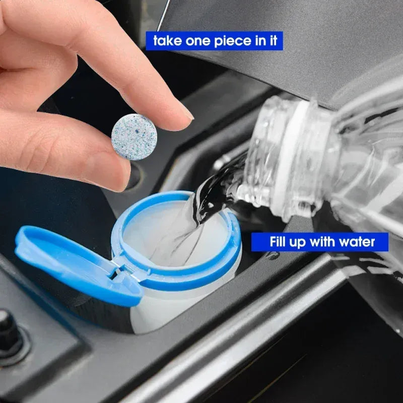 Water Dissolving Cleaning Tablets For Car Windshield Home and Outdoor Use
