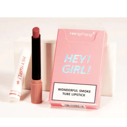 Imported Set of 4 HEY GIRL Matte Smoke Tube Lipsticks