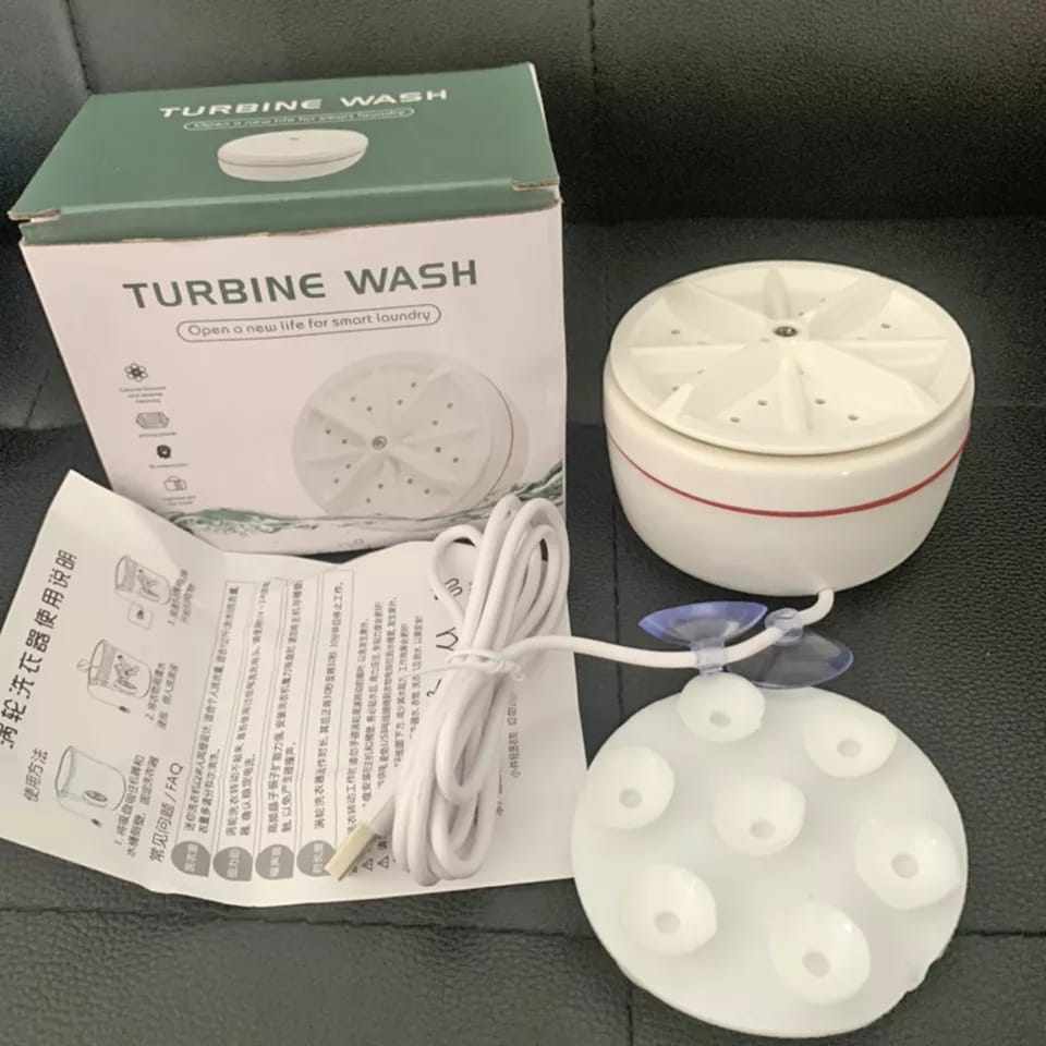 PORTABLE USB ULTRASONIC TURBINE LAUNDRY WASHING MACHINE