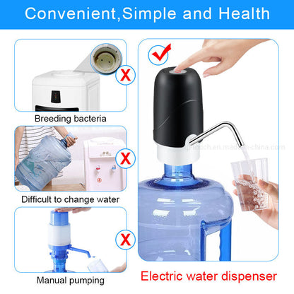 Electric Water Pump Dispenser with USB Auto Charging