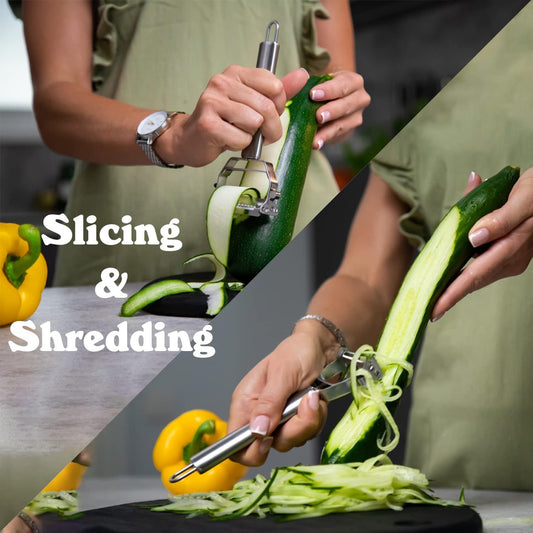 Steel Dual Blade Vegetable Peeler Slicer Shredder Scraper