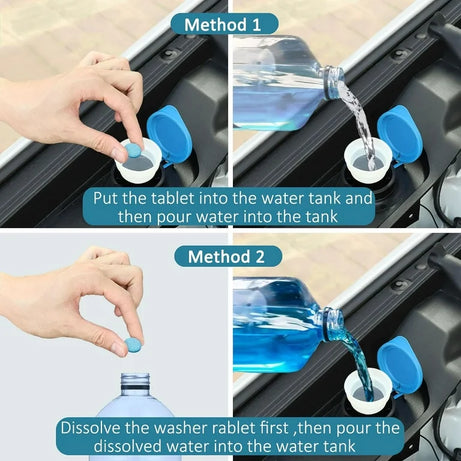 Water Dissolving Cleaning Tablets For Car Windshield Home and Outdoor Use