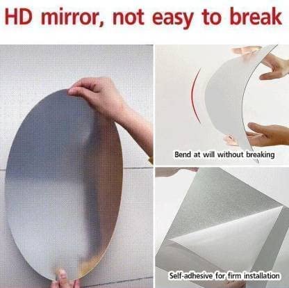 Self Adhesive Oval Shape Mirror Sticker