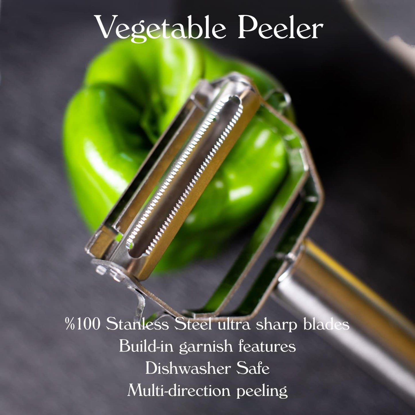 Steel Dual Blade Vegetable Peeler Slicer Shredder Scraper